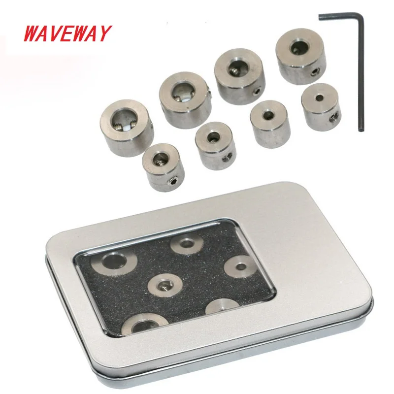 

9 шт./компл. деревообрабатывающая буровая пробка позиционирование стоп кольцо сверление Глубина контроллер из нержавеющей стали тройные со...