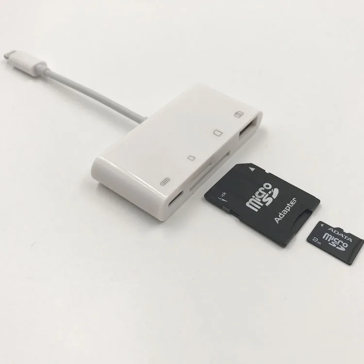 Четыре-в-одном для мобильного телефона USB2.0 кард-ридер подходит для Камера планшет устройство для считывания с tf-карт с зарядным устройством