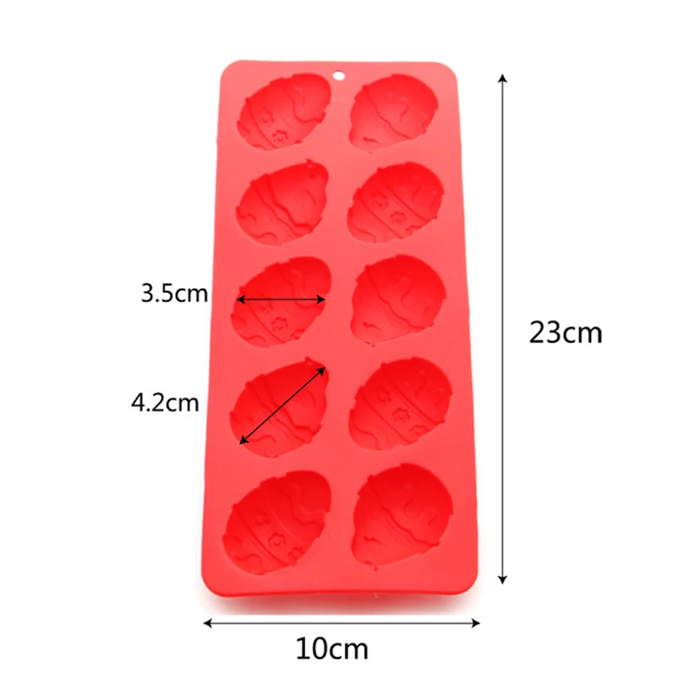 

10 Cavity Easter Egg Shaped Silicone Baking Mold 3D Cake Mold Muffin Chocolate Cookie Baking Mould Pan Ice Maker Mould