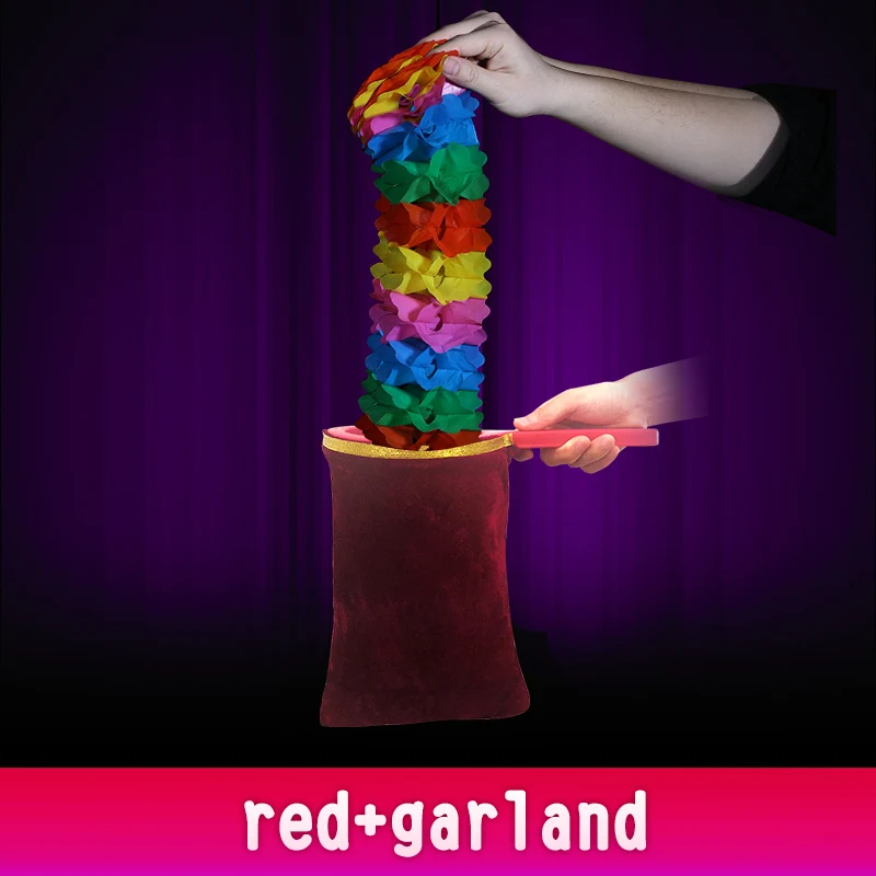 red garland Волшебная TricksToys изменения мешком начинающих маг Опора волшебное универсальная сумка разных цветов детские игрушки делают вещи появляются или исчезают - Цвет: red garland