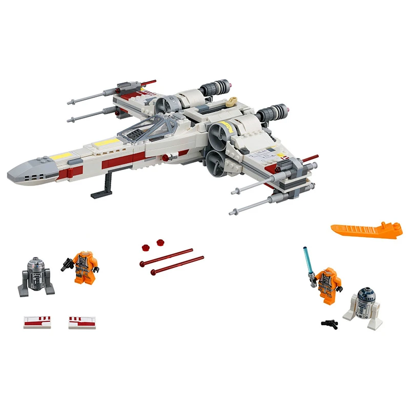 05145 Звездные войны Poe X-Wing Fighter строительные блоки кирпичи Звездные фигурки модель истребитель игрушки для детей Совместимые 75218