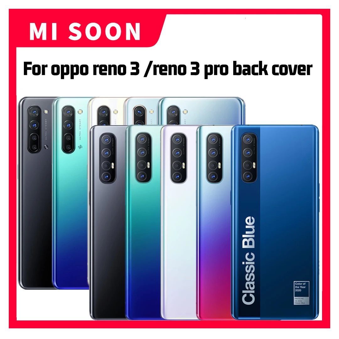 

Back Housing Replacement For oppo reno 3 reno 3 pro Back Cover Battery Glass For oppo reno 3 pro Door Rear Replacement Case