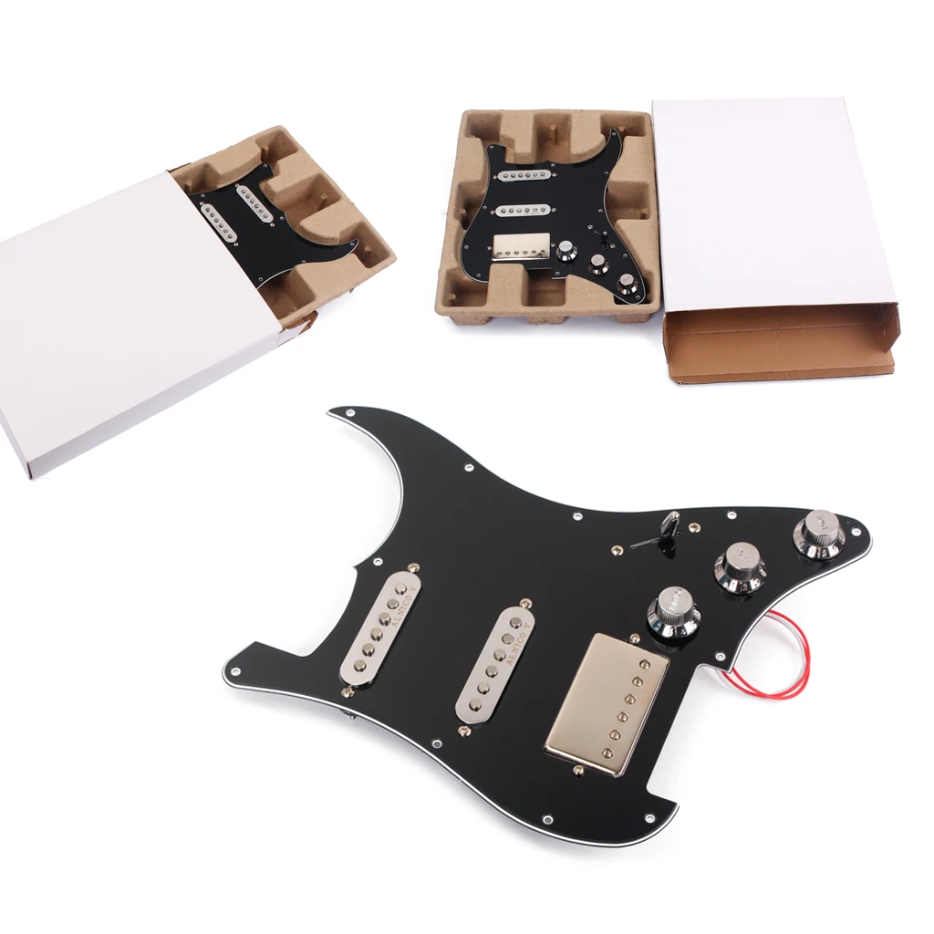 1 Set Wired Alnico 5 Humbucker Pickup Pickguard Protector SSH for Strat Electric Guitar Accessory | Спорт и развлечения