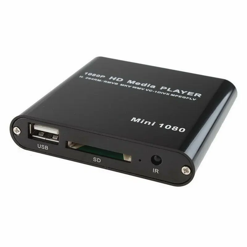 AMS Mini Full HD 1080P медиаплеер Поддержка HDMI/AV/USB/SD/MMC внешний HDD с европейской