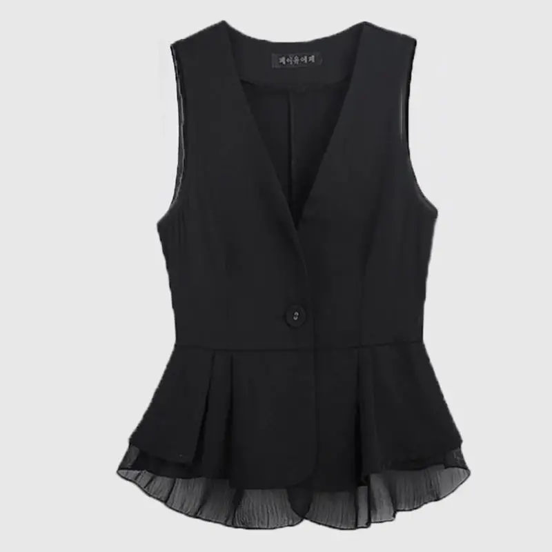 

New Women's Fashion Vest Lady Spring And Autumn Patchwork Casual Vest