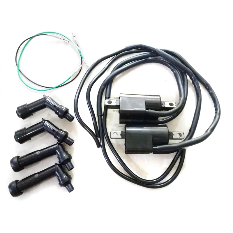 2 шт. катушки зажигания мотоцикла с колпачками свечи для Honda CB350F CB400F CB500 CB550 |