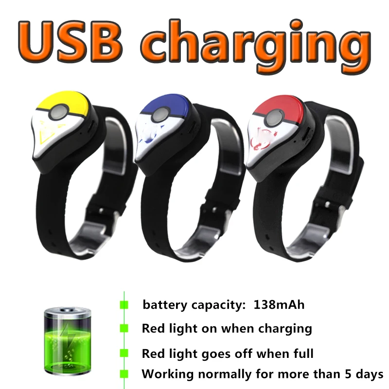 2021 USB charging Dual Catch Monster Powermon for Pokemon Go Plus Auto Catch for Bluetooth 2 Trainers 30days Standby 1300MAH