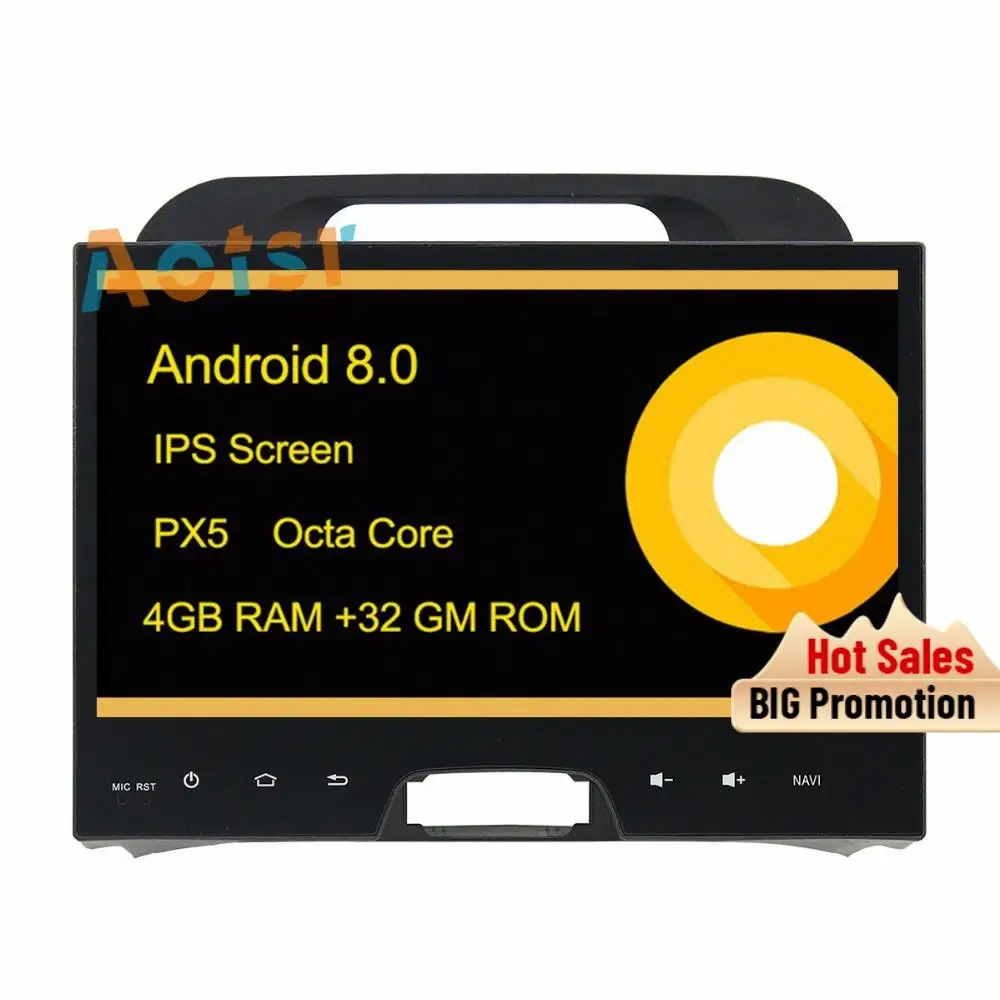 Автомагнитола с IPS экраном Android 8 0 4 + 32 ГБ мультимедийный dvd плеер для KIA Sportage 2013 2014