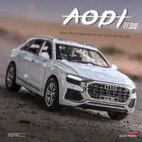 132 audi q8 suv alloy car model diecasts metal toy vehicles car model high simulation sound light collection childrens toy gift