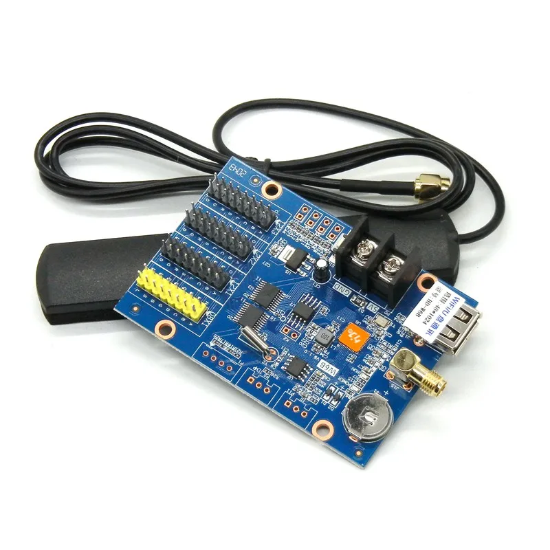 HD-W6B Wifi + USB СВЕТОДИОДНАЯ карта управления 1024*48 пикселей Беспроводная одноцветная
