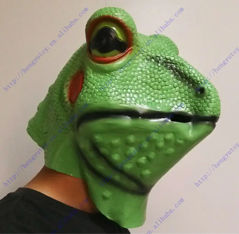 

Hot Selling Realistic Full Head Carnival Mask Celebrations Party Adult Cap Frog Mask
