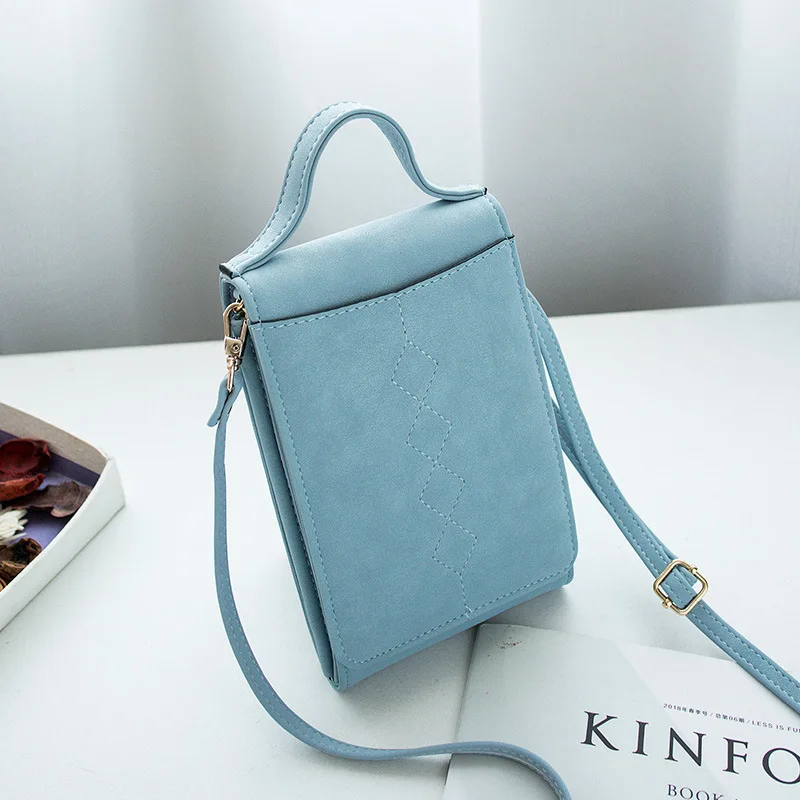912 light blue Новинка, Женский кошелек на каждый день, брендовый кошелек для мобильного телефона, большие держатели для карт, кошелек, сумочка, клатч, сумка на ремне через плечо - Цвет: 912 light blue