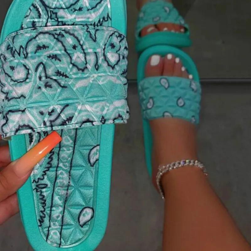 

Summer Sandals Women Beach Shoes 2020 Fashion Woman Slide Sandals Ladies Flat Shoes Slip on Sandles Femme Sandalias Mujer