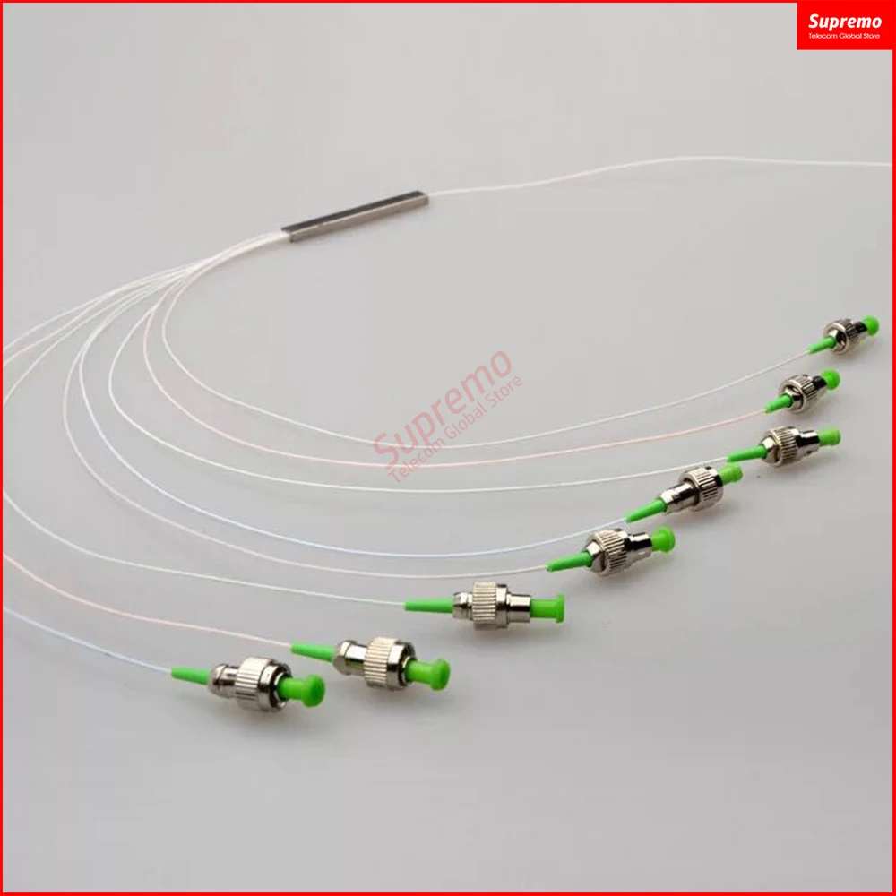 

Free Shipping FC/ APC 1X8 FTTH Fiber Optic Splitter FBT Optical Coupler 1X8 SC Singlemode Steel Pipe plc optical splitterOptical