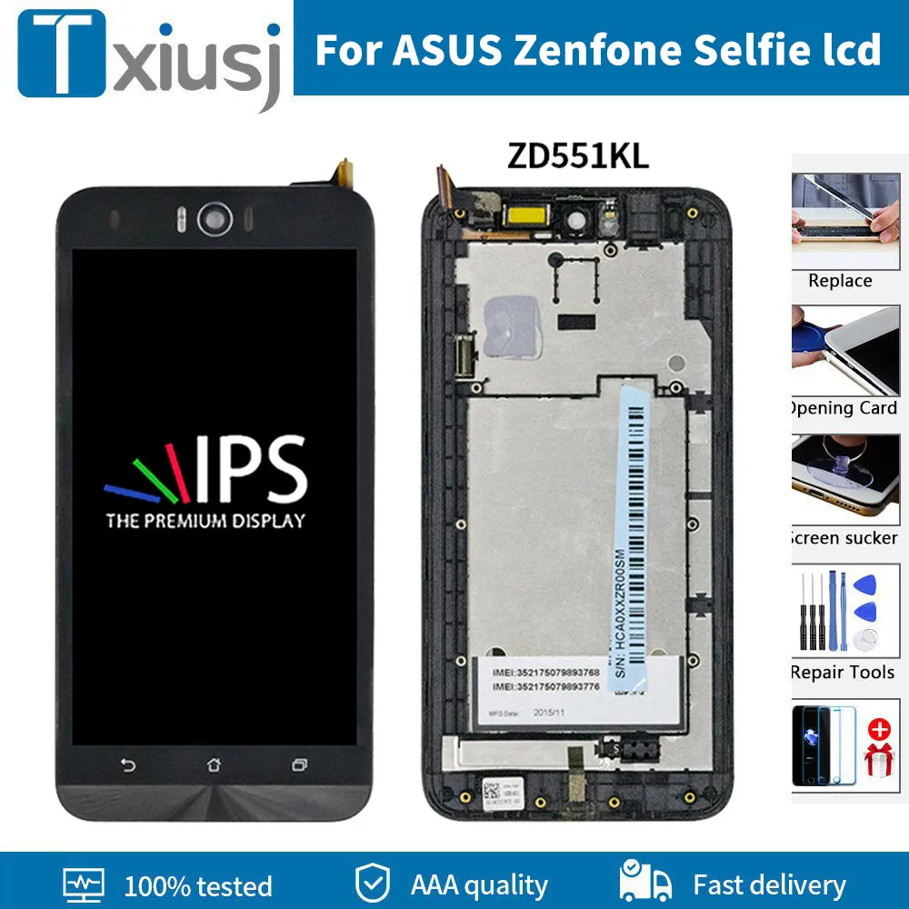 

5.5" Original Display For ASUS Zenfone Selfie ZD551KL LCD Z00UD Z00UDH With Touch Screen Digitizer Assembly Replacement Parts