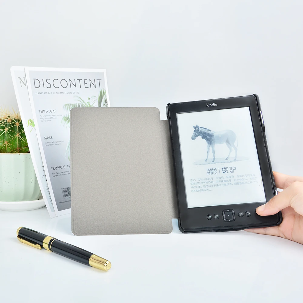 Защитный чехол для amazon kindle 4/5 6 ''читалка искусственная кожа Магнитная Крышка для kindle 5 6 дюймов читалка Капа бесплатный подарок