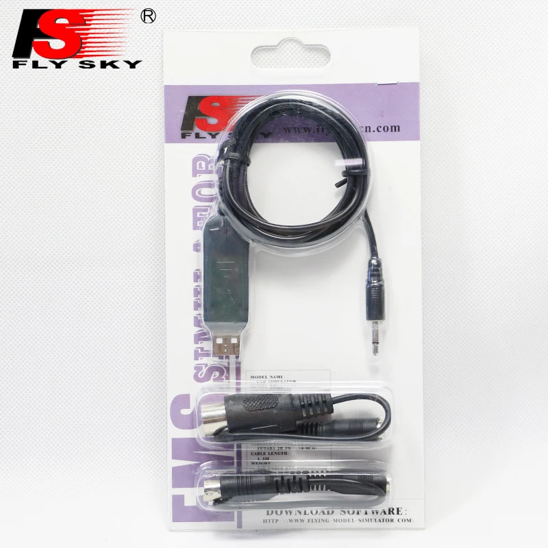 Flysky FS-SM100 RC USB симулятор полета с кабелем FMS для FLYSKY FS-i6 i10 i6X FS-T6 TH9X FPV