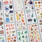 3 листов путешествия и пищевого Урожай Декоративных Васи наклейки этикетки Скрапбукинг Стик Дневник Канцтовары Альбом Наклейка эстетика