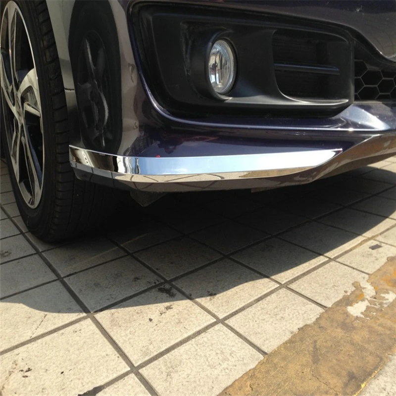 

WELKINRY car auto cover For Honda Odyssey RC2 2013 2014 2015 2016 2017 ABS chrome front bumper corner angle bead crashproof trim