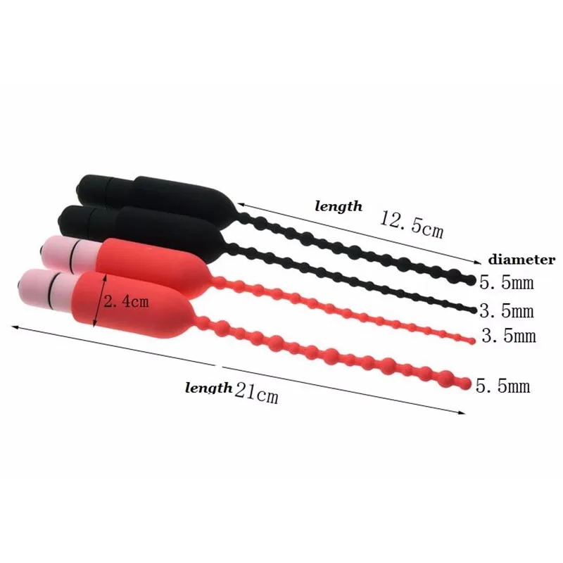 Вибрирующая Силиконовая пробка для уретры и кольцо головки Мужская