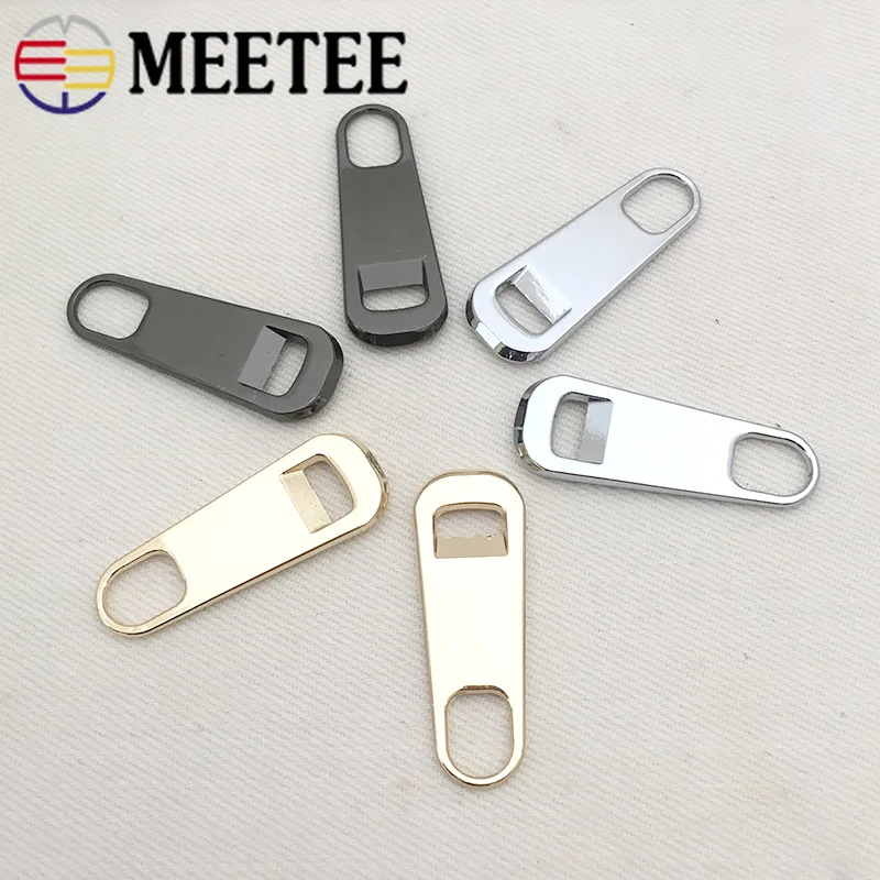 10 шт. Эко дружественных металлических съемников молнии для 5 #8 #10 # слайдеры головы