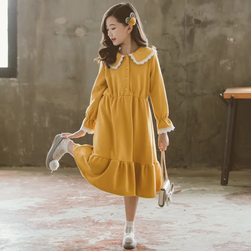 Velvet Christmas Clothes Kids Dresses For Girl Big Girls Winter 2019 Mother And Daughter Clothing Teenage Dress | Детская одежда и