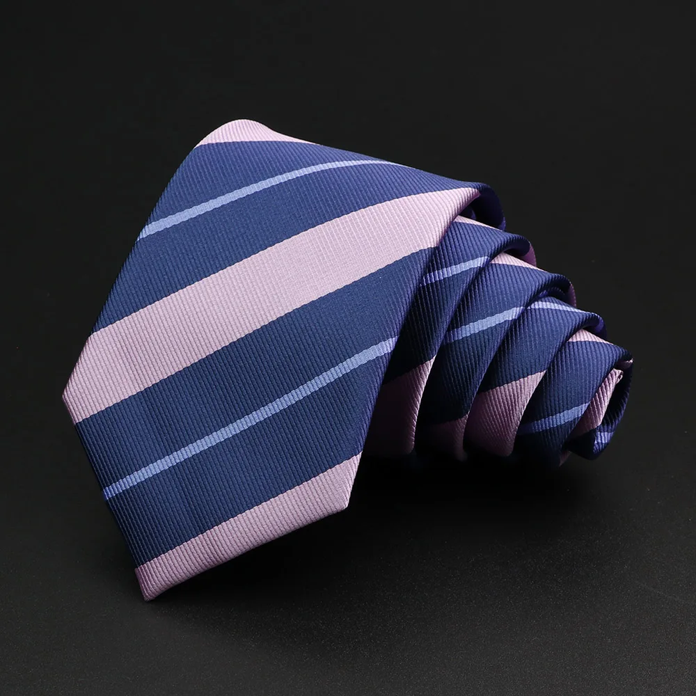 

New Men's Tie Classic Stripe 7cm Jacquard Red Blue Green Necktie Daily Wear Cravat Wedding Party Dress Accessories Gift For Man