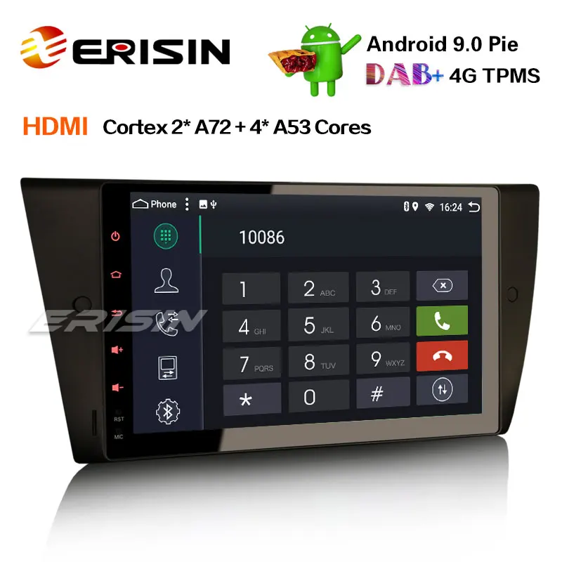 Erisin ES6290B 9 &quotAndroid 0 Авторадио USB DAB + GPS Navi Wifi для BMW 3 серии E90 E91 E92 E93 | Автомобили и