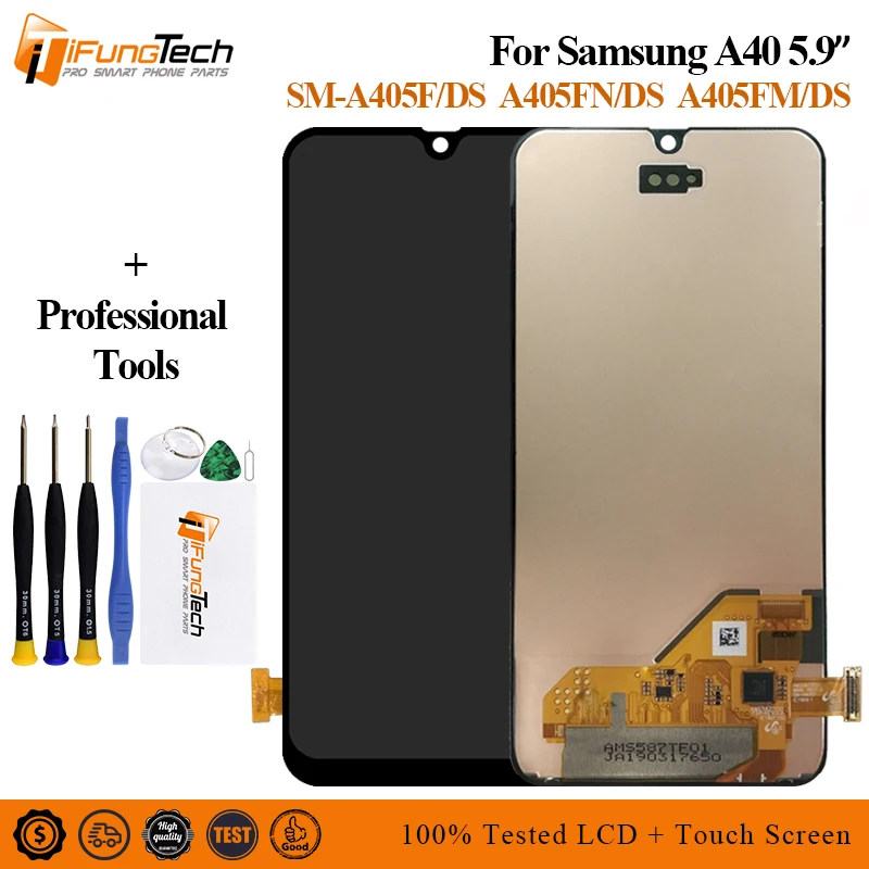 Для Samsung A40 LCD A405 lcd дисплей для сенсорный экран дигитайзер сборка Замена|Экраны