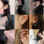 Корейские милые циркониевые серьги-гвоздики в форме бабочки для женщин и девушек 2021 годов необычные серьги-цепочки ювелирные изделия на Хэллоуин