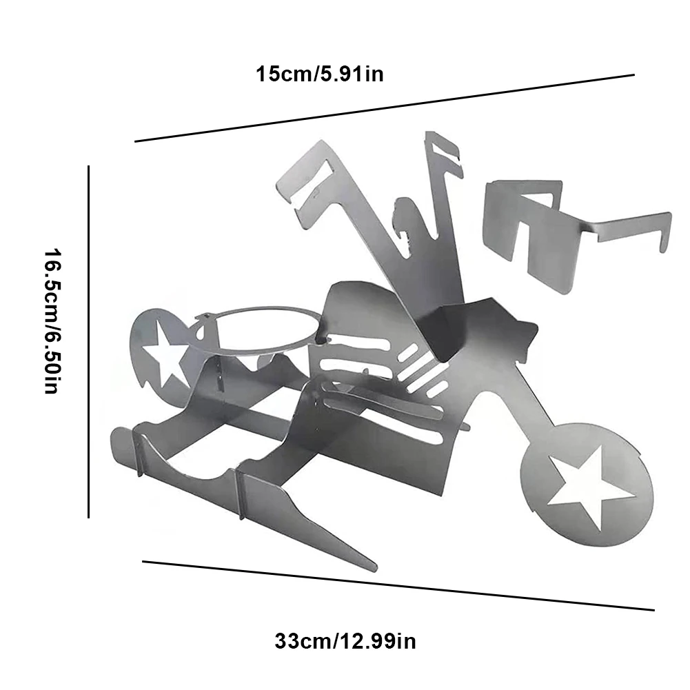 

Portable Chicken Stand Beer American Motorcycle Bbq Stainless Steel Rack With Glasses Indoor Outdoor Use Camping Accesorios