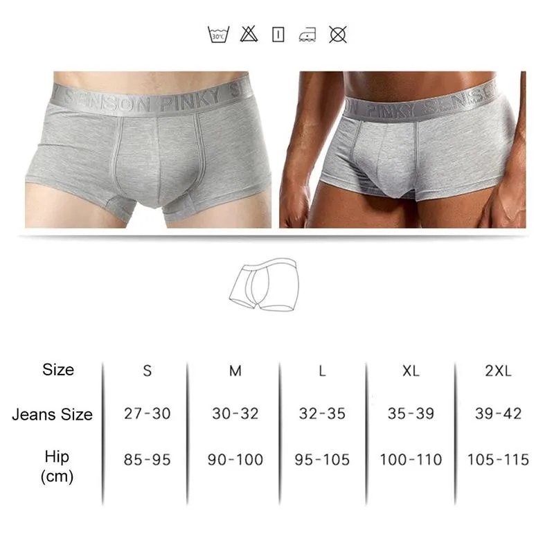 

1pcs Men's Underwear Sexy Low-waist Boxer Briefs Panties For Men Underwear Color Short Underpants Breathable Men Underwear