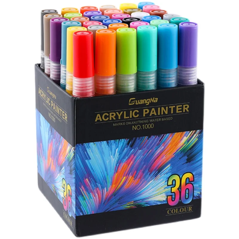

Acrylic marker set oily watercolor pen hand painting 36 colors special for art students DIY design graffiti