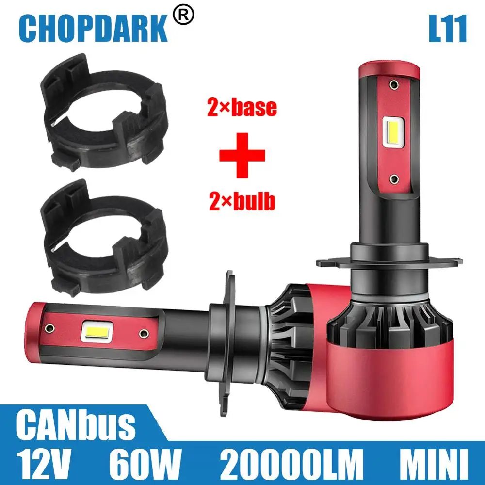 Светодиодный H7 Автомобильный светодиодный лампы для передних фар с базовым