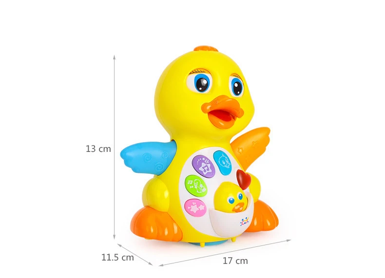 Качающаяся детская музыкальная универсальная электрическая утка из ревеня