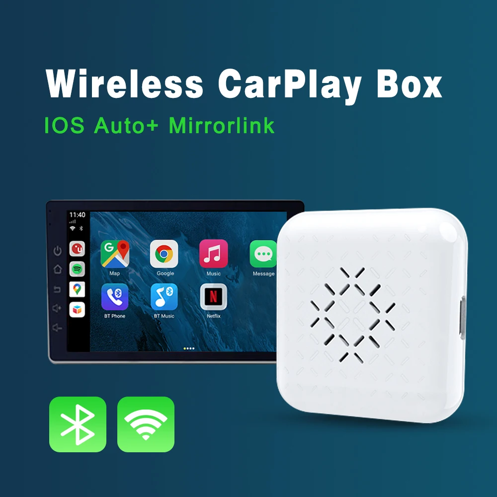 Adattatore Wireless Anchtek Mini Carplay nuovo per Toyota/Ford/Passa/Golf/Volkswagen/Audi/Mercedes, ecc. Scatola Auto Carplay Bluetooth