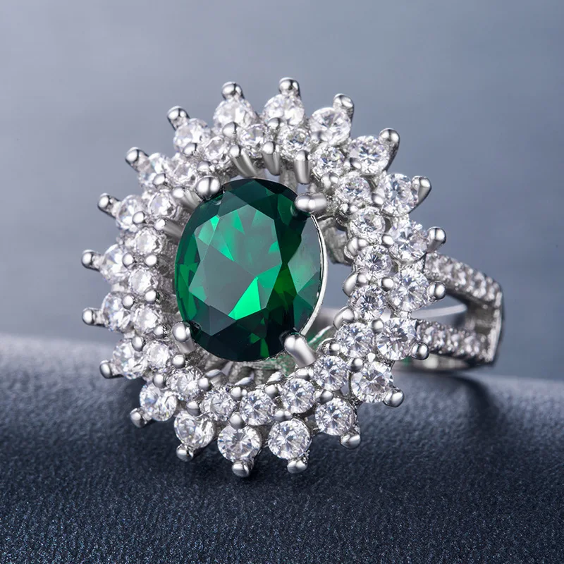Bague Ringen женское 925 пробы Серебряное кольцо Wtih 10 мм Большой цитрин драгоценный камень серебряные ювелирные изделия для помолвки женские подарки Размер 6-10