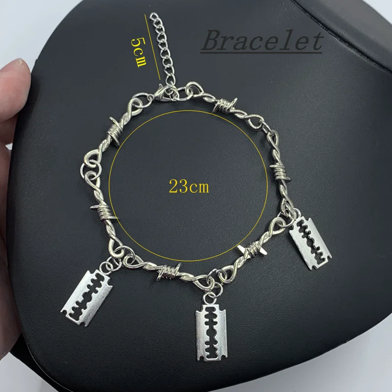 Ожерелье из колючей проволоки ожерелье в стиле хип хоп с шипами браслет панк рок