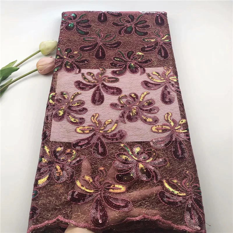 Французская сетка из органзы кружевная ткань высокого качества вышитая тюль с