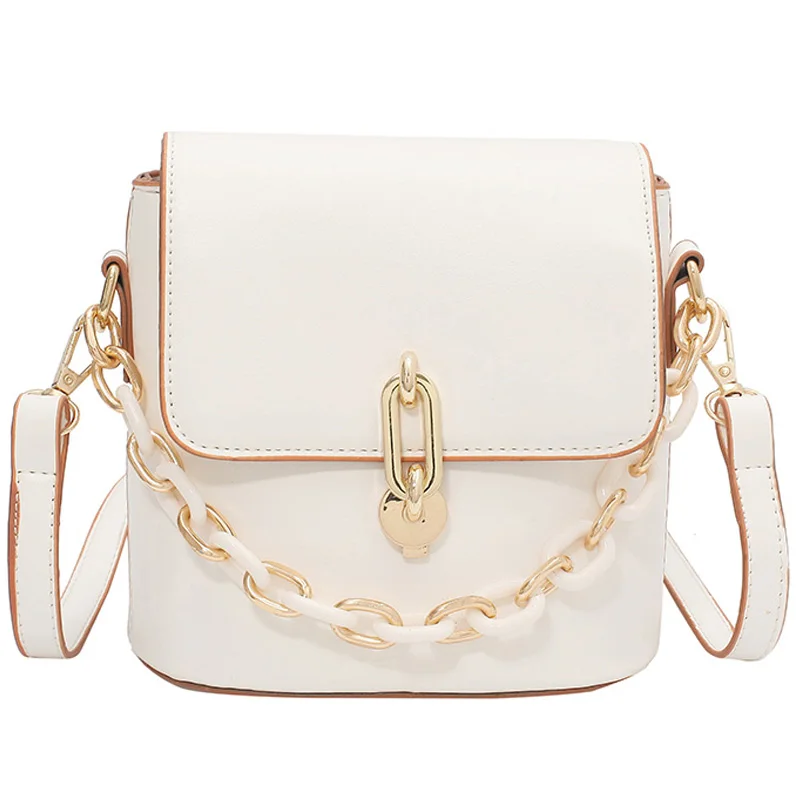 

2021 Spring and Autumn New Branded Trendy Pu Leather Bucket Bag Crossbody Shoulder Bag for Women Small Cute Handbags and Purses