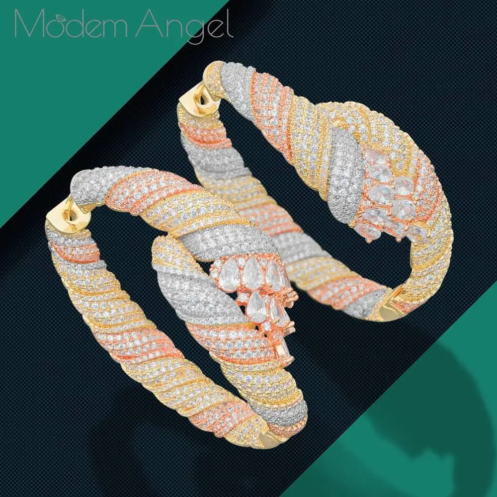 

ModemAngel Noble Women Earrings Top Quality Crystal Zirconia Micro Inlay Jewelry Unique Fashion Earring