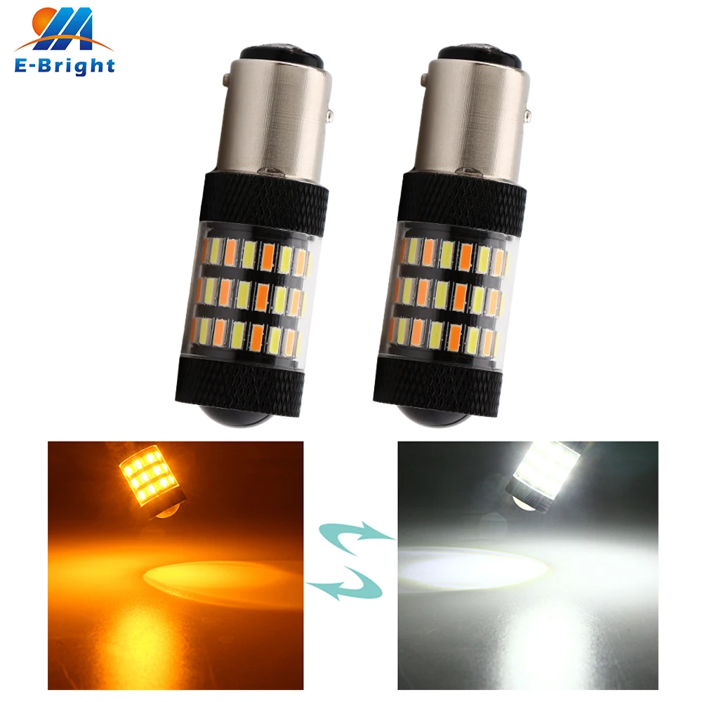2шт 12В 4014 60 SMD BA15D BAY15D 1157 P21/5 Вт 3157 7443 светодиодный автомобильный поворотный
