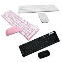 universal silent ultra thin 2 4g wireless keyboard and mouse set for laptop pc