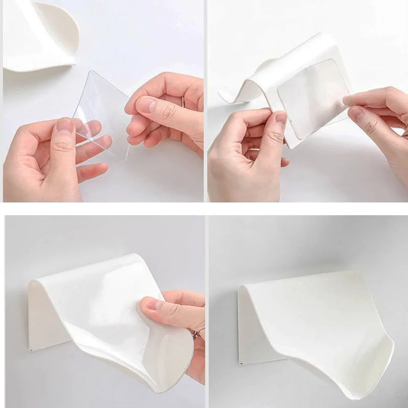 

Soap Holder Drain Soap Holder Self Adhesive Soap Drain Rack Soap Holder with Hook Bathroom Accessories 3 pcs