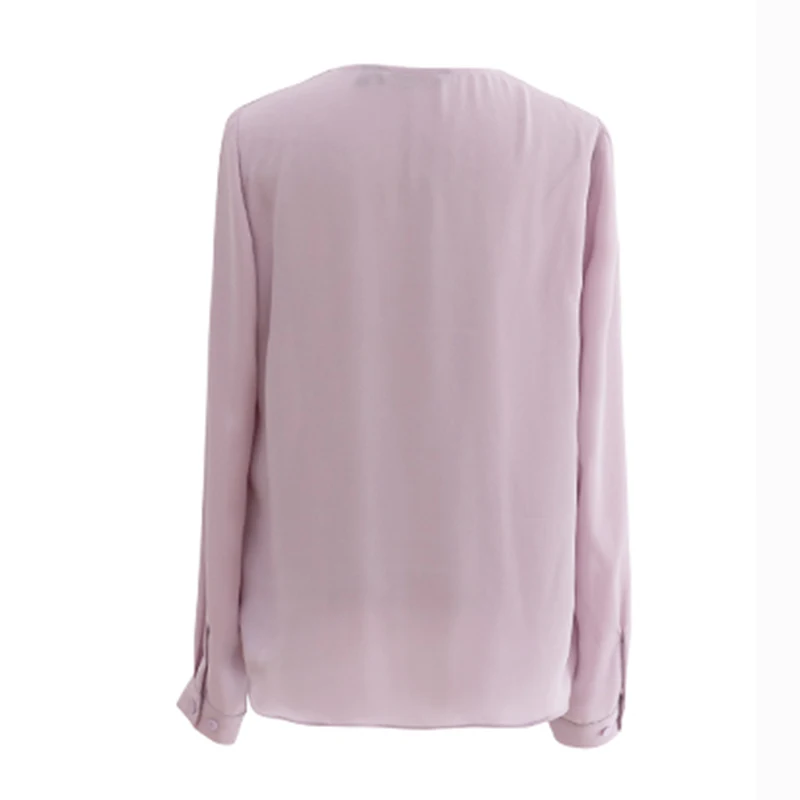 

Commuter professional shirt 2020 Autumn New temperament Taro purple shirt intellectual pleated top