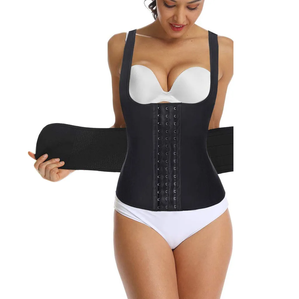 

Women Waist Trainer Vest Corset Sauna Sweat Suit Compression Shirt Slimming Body Shaper Workout Tank Tops Weight Loss Shapewear