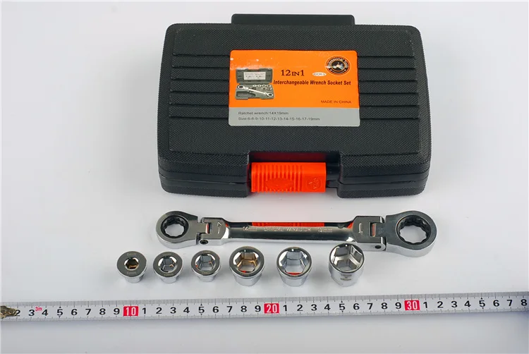 

12 In 1 Socket Wrench Set Universal Key Ratchet WrenchMultifunctional Tools , Hand Tool Set, Car Wrench Set, Key Set