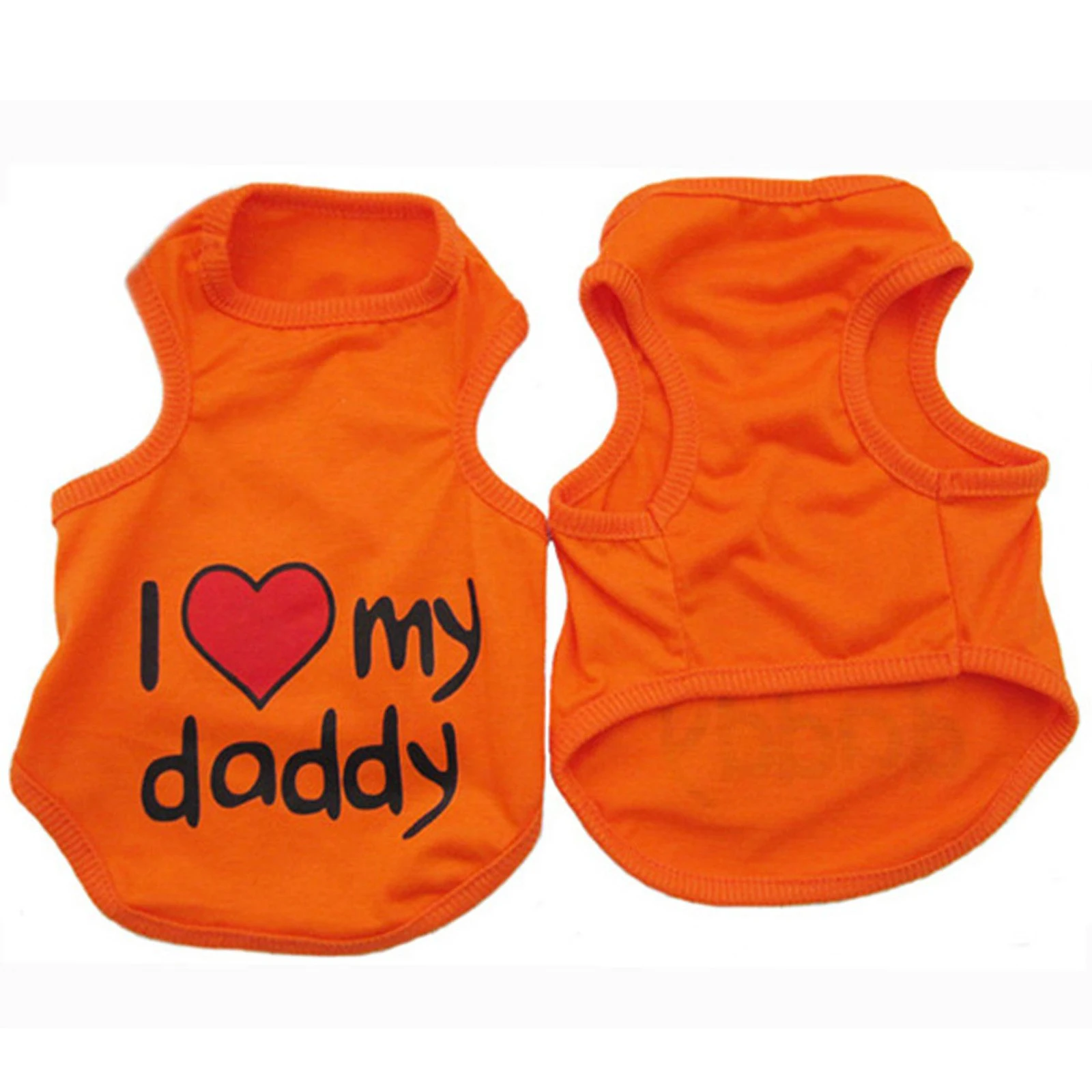 NEW Fashion Cool Clothes Lover Vest T-Shirt for Puppy Dog Cat orange color | Дом и сад