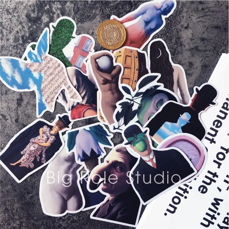 

15 шт. Magritte art Sticker s Crafts And Scrapbooking sticker s kids toys декоративная наклейка на книгу стикер DIY phone sticker