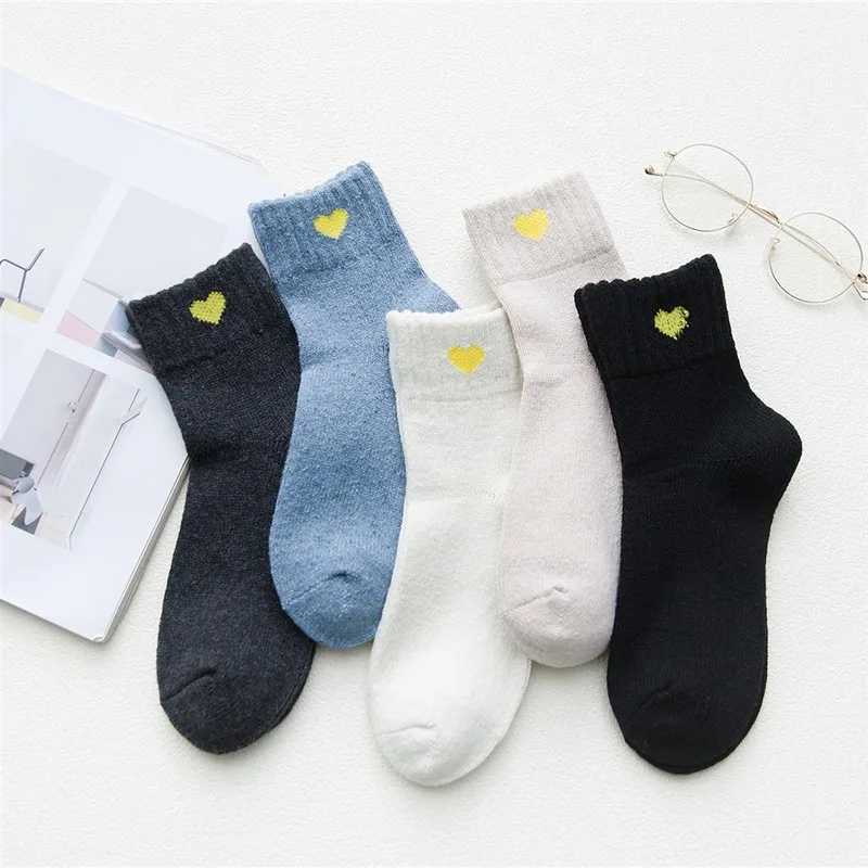 Носки женские теплые шерстяные средней длины 5 пар|Носки| |